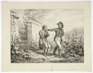 Gripande av en tjuvjägare av Emile Jean Horace Vernet