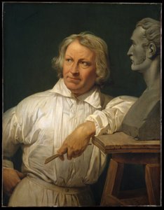 Bertel Thorvaldsen (1768-1844) med bysten av Horace Vernet av Horace Vernet
