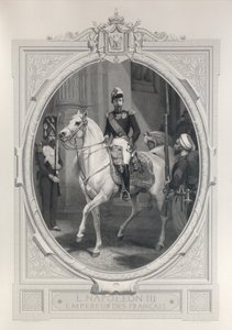 Ryttarporträtt av Napoleon 3 av Horace Vernet