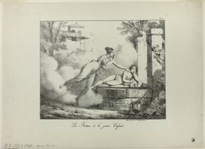 Fortune och det unga barnet av Emile Jean Horace Vernet