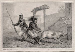 Marodörer, håll fast. av Emile Jean Horace Vernet