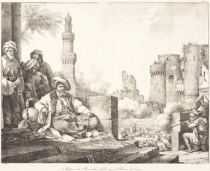 Massaker på de upproriska mamlukerna i Kairofästningen av Horace Vernet