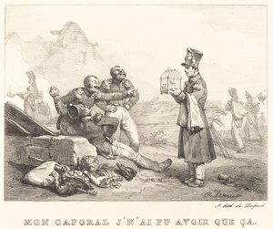 Min korpral, jag kunde bara ha det här av Emile Jean Horace Vernet