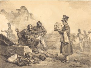 Min korpral, jag kunde bara ha det av Emile Jean Horace Vernet
