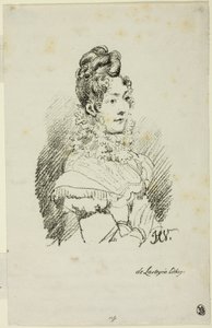 Porträtt av Madame Perregaux av Emile Jean Horace Vernet