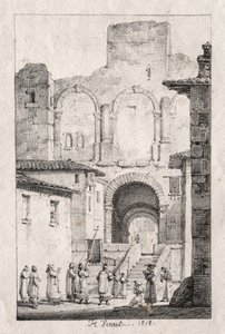 Procession vid Arles av Emile Jean Horace Vernet