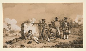 Soldater som skirmishörer av Horace Vernet