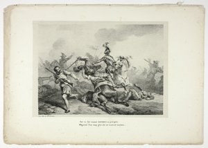 BOURBON kastar sig över den stolte fienden... av Horace Vernet