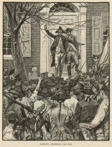 Hamilton tilltalar mobben (gravyr)
