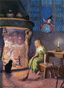 Askungen (färg litho) av Howard Davie