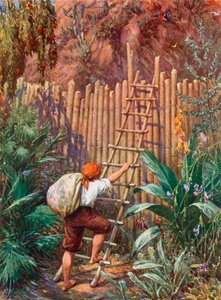 Illustration för Robinson Crusoe av Howard Davie
