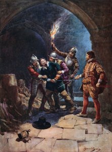 arresteringen av Guy Fawkes (färg litho)