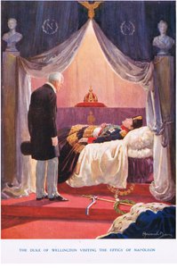 Hertigen av Wellington besöker bilden av Napoleon, illustration från 