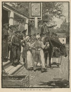 Han stannar vid väderflöjelns tecken av Howard Pyle