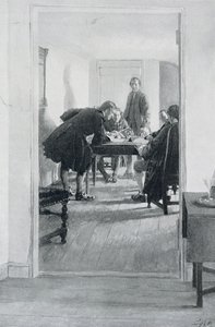 I den gamla Raleigh tavernan, illustration från "hemma i Virginia" av Woodrow Wilson, pub. i Harper