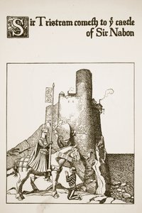Sir Tristram kommer till Sir Nabons slott, illustration från "The Story of the Champions of the Round Table" av Howard Pyle