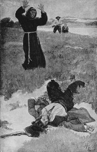 Mordet på La Salle, illustration från "La Salle and the Discovery of the Great West" av Francis Parkman av Howard Pyle
