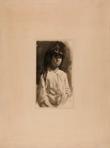 Huvud av en Mesdado-flicka av Howard Russell Butler