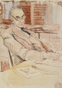 Porträtt av Sir Karl Theodore Parker, CBE, 1952 av Hubert Andrew Freeth
