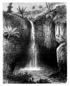 Flodens fall, Tondano, Indonesien, 1800-talet.