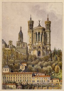 Notre-Dame De Fourvieres, A Lyon (färglitografi)