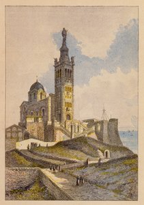 Notre-Dame De La Garde, Marseille (färglitografi)