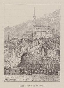 Notre-Dame De Lourdes (gravyr) av Hubert Clerget