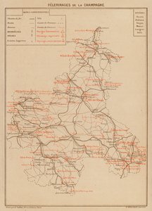 Pelerinages De La Champagne (färglitografi) av Hubert Clerget