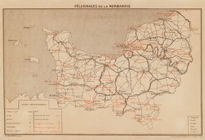Pelerinages De La Normandie (färglitografi) av Hubert Clerget