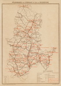 Pelerinages Du Lyonnais Et De La Bourgogne (färglitografi) av Hubert Clerget