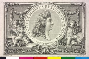 Kung av Frankrike Ludvig XIV av Hubert Francois Gravelot