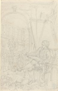 Självporträtt av Hubert Francois Gravelot