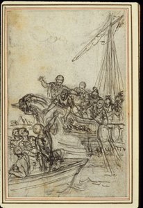 Studie till Lucains "La Pharsale", Canto VIII av Hubert Francois Gravelot