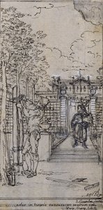 Studie till vinjett-frontispiece i Poncelets "Principes Generaux pour Servir à l