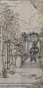 Studie till vinjett-frontispiece i Poncelets "Principes Generaux pour Servir à l