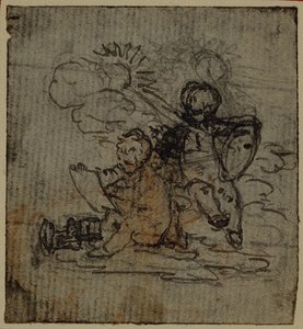 Studie till vinjett-frontspegel av Tacitus "Tiberius, eller de sex första böckerna i Annalerna", Vol. 1 av Hubert Francois Gravelot
