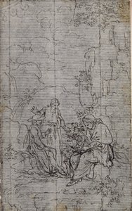 Studie till vinjett i Abbé Dinouarts "Vie du Venerable don Juan de Palafox", s. 391