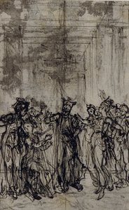 Studie till vinjett i Jean François Marmontels "Contes Moraux"