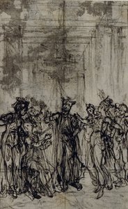 Studie till vinjett i Jean François Marmontels "Contes Moraux" av Hubert Francois Gravelot