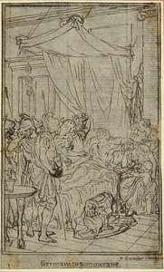 Studie för en illustration i Tacitus "Tiberius, eller de sex första böckerna i Annalerna" Bok II, Vol. 1 av Hubert Francois Gravelot