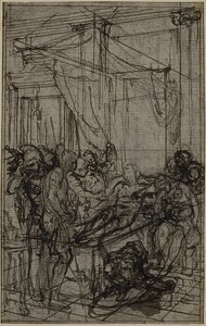 Studie för en illustration i Tacitus "Tiberius, eller de sex första böckerna i Annalerna" Bok II, Vol. 1 av Hubert Francois Gravelot