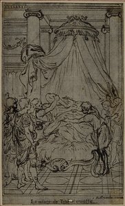 Studie för en illustration i Tacitus "Tiberius, eller de sex första böckerna i Annalerna", Bok VI, Vol. 3, Slutstudie av Hubert Francois Gravelot