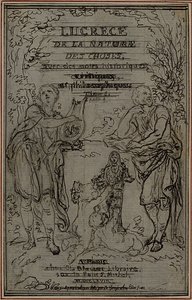 Studie till vinjett-frontispiecen till Lucretius "De la Nature des Choses", bok I av Hubert Francois Gravelot