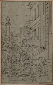 Studie till vinjetten i Lucretius "De la Nature des Choses", Vol. II, Bok VI av Hubert Francois Gravelot