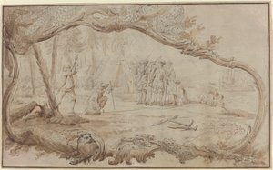 Den holländska expeditionsfestens landning i New York av Hubert Francois Gravelot