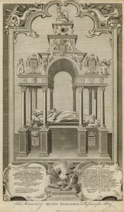 Monumentet för drottning Elizabeth av Hubert Francois Gravelot