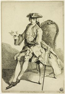 Ung Seigneur Sittande av Hubert Francois Gravelot