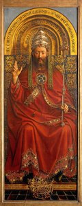 Gud Fadern, centralpanelen i Gents altartavla av Hubert & Jan van (1390 1441) Eyck