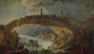 Bro över fallen av Hubert Robert