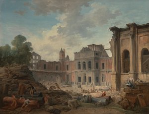 Rivning av slottet i Meudon av Hubert Robert